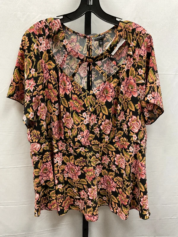 Top Short Sleeve By Torrid In Floral Print, Size: 2x Laid