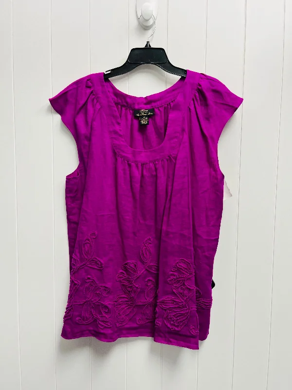 Top Short Sleeve By Clothes Mentor In Purple, Size: 1x Monochromatic All