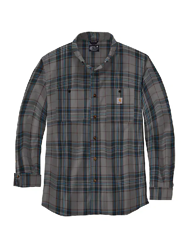 Rugged Flex Relaxed Fit Lightweight Long-Sleeve Shirt - Asphalt