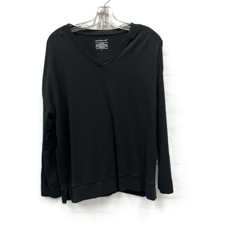 Top Long Sleeve By West Bound In Black, Size: Xl