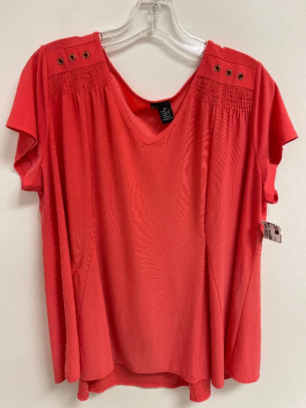 Top Short Sleeve By Clothes Mentor In Coral, Size: 2x British Gentleman Style