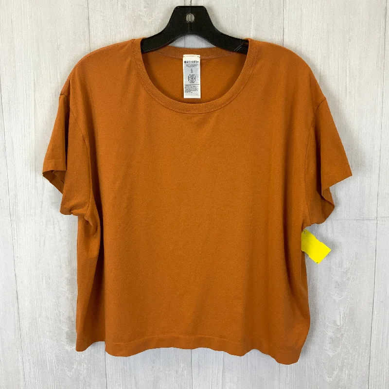 Athletic Top Short Sleeve By Athleta In Orange, Size: Xl Confident Men's Power