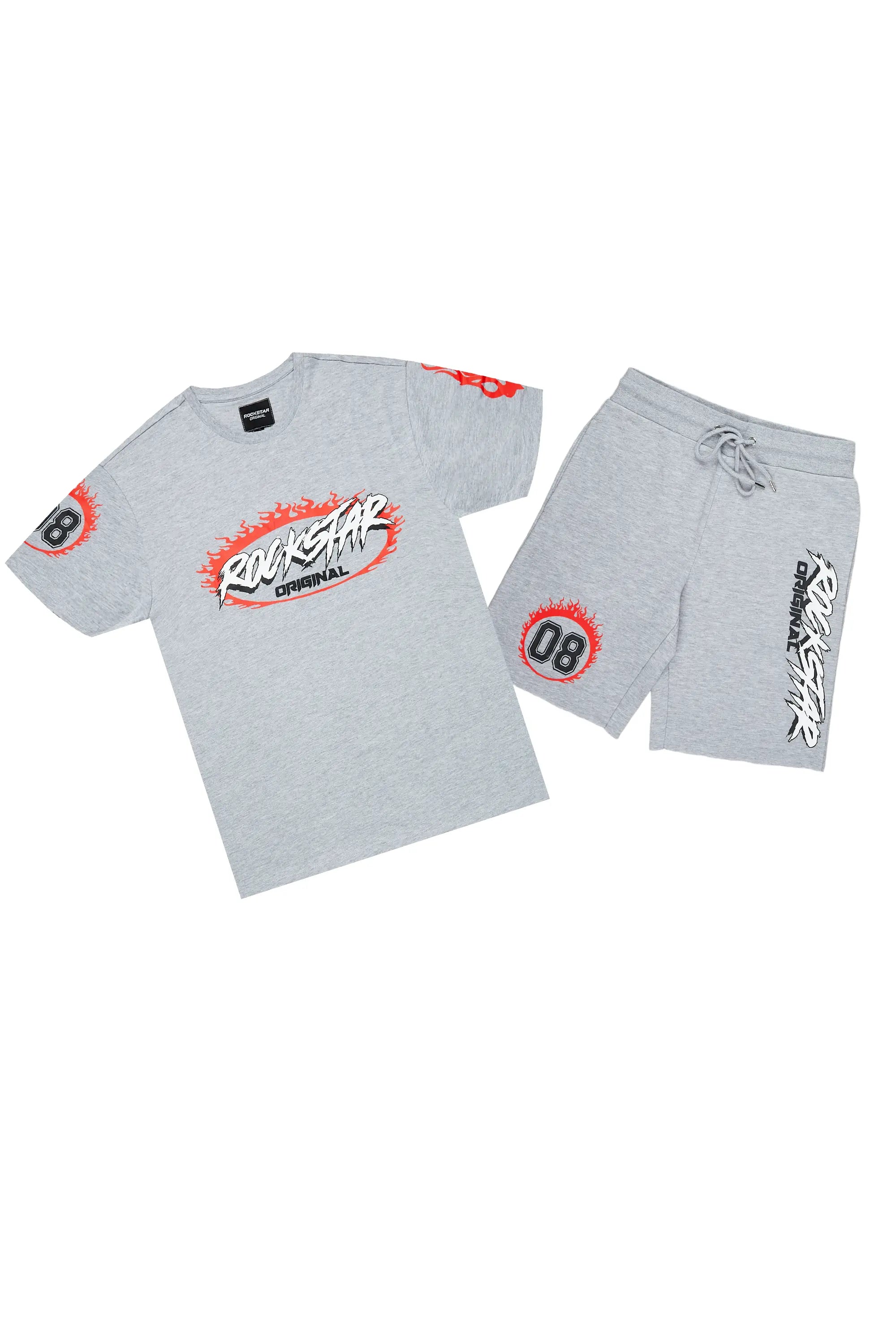 Draven Heather Grey T-Shirt/Short Set