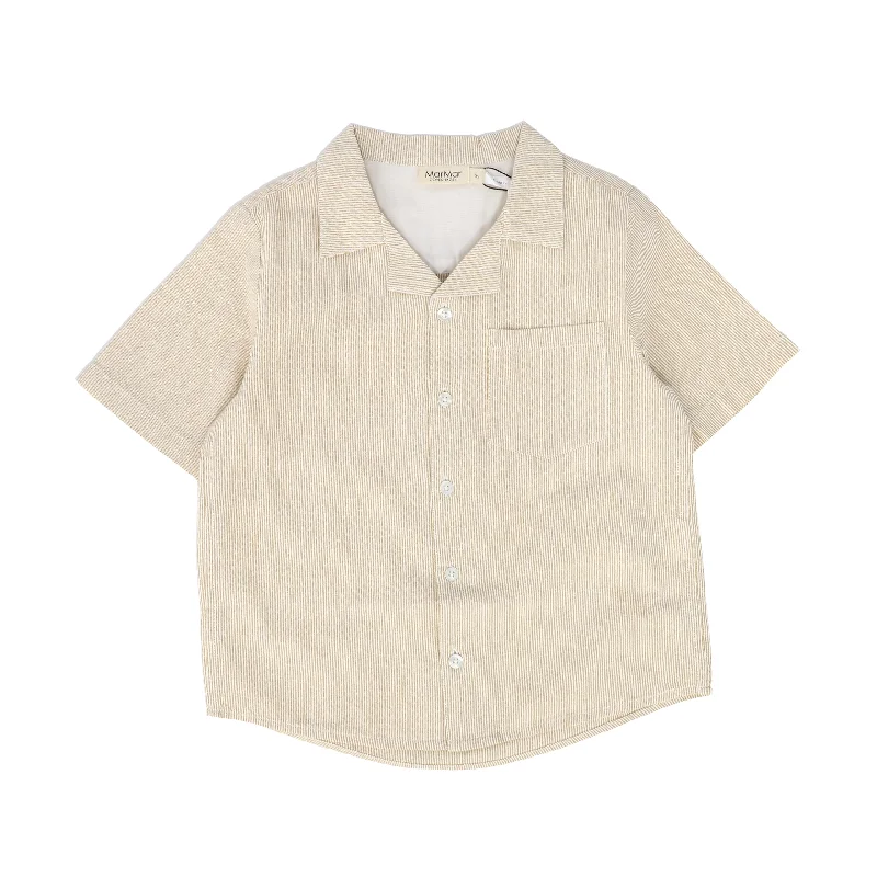 MARMAR COPENHAGEN PALE ORANGE STRIPED COLLAR SHIRT [FINAL SALE]