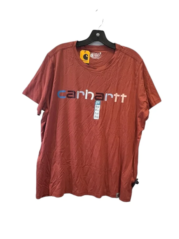 Top Short Sleeve Basic By Carhartt In Copper, Size: 1x Tailored