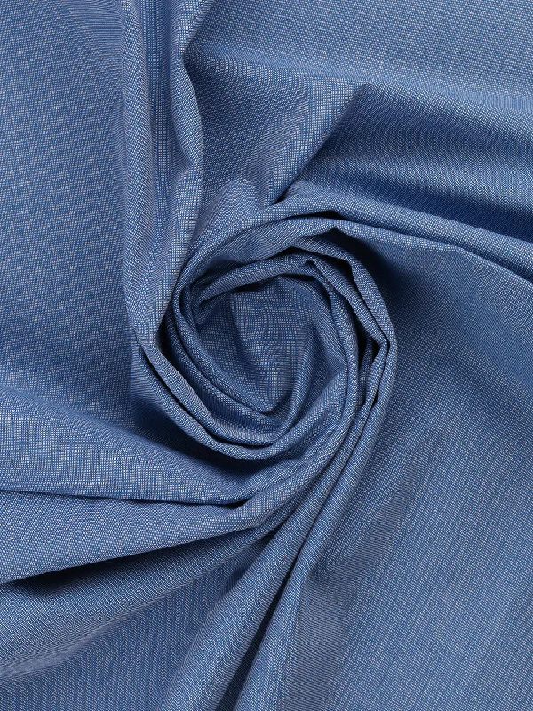 Cotton Blend Plain Shirt Fabric Blue Cranberry