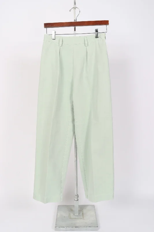 12029_My Pants - "Old Peach" Gabardine Low Crotch Pants - Ice Lime