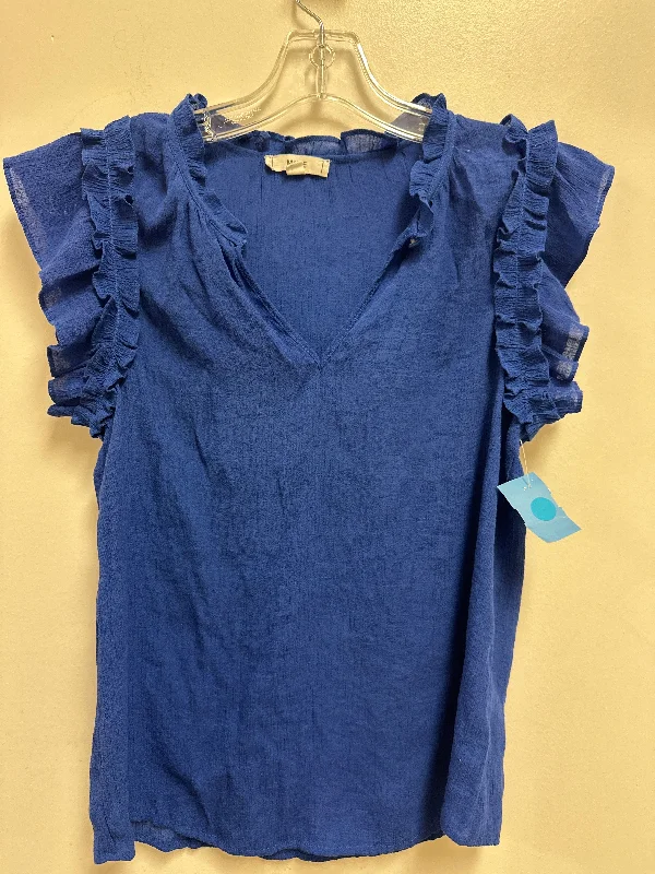 Top Short Sleeve By Mine In Blue, Size: L Street