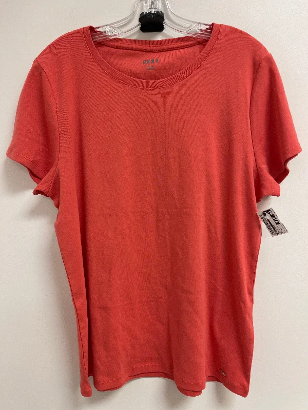 Top Short Sleeve Basic By Dkny In Orange, Size: 2x Business