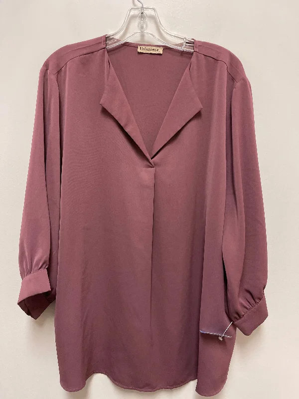 Top Long Sleeve By Clothes Mentor In Mauve, Size: 2x