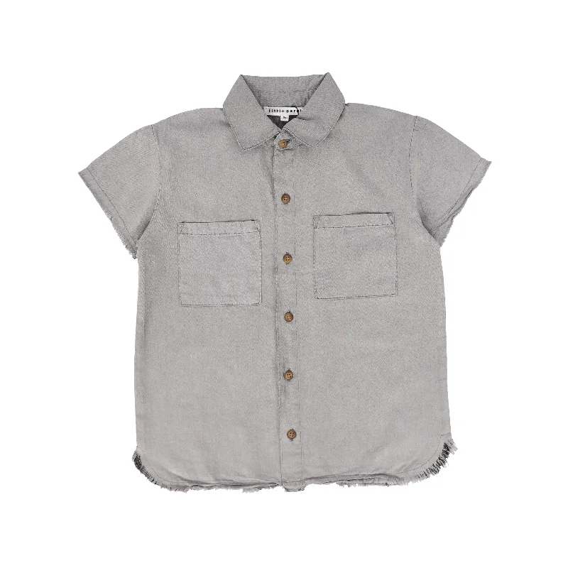 LITTLE PARNI BLACK DENIM WASH COLLAR SHIRT [FINAL SALE]