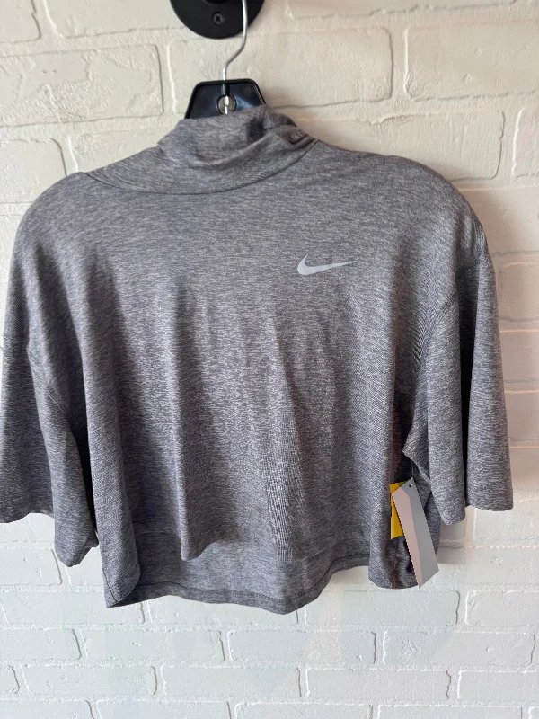 Athletic Top Short Sleeve By Nike In Grey, Size: Xl Bold Men's Statement