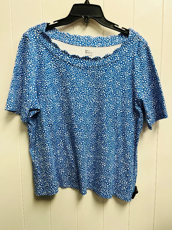 Top Short Sleeve By Kim Rogers In Blue, Size: Xl Cozy Men's Winter