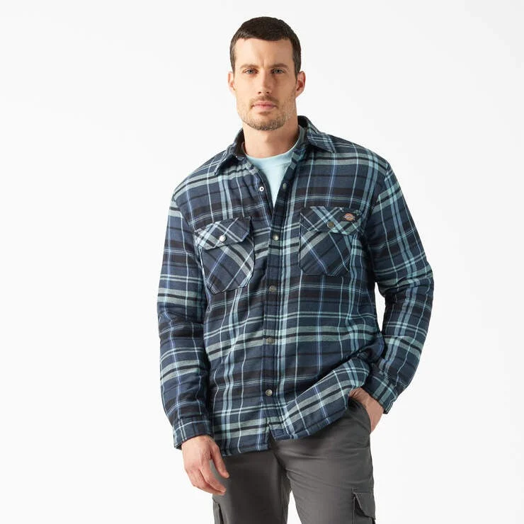 Men's Sherpa Lined Flannel Shirt Jacket with Hydroshield