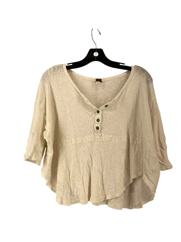 Top Short Sleeve By We The Free In Cream, Size: Xs Lumberjack