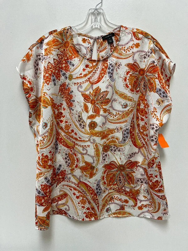 Top Short Sleeve By Halogen In Orange, Size: L Cozy Men's Winter