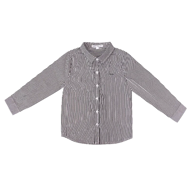 LITTLE PARNI PLUM STRIPED COLLAR SHIRT [FINAL SALE]