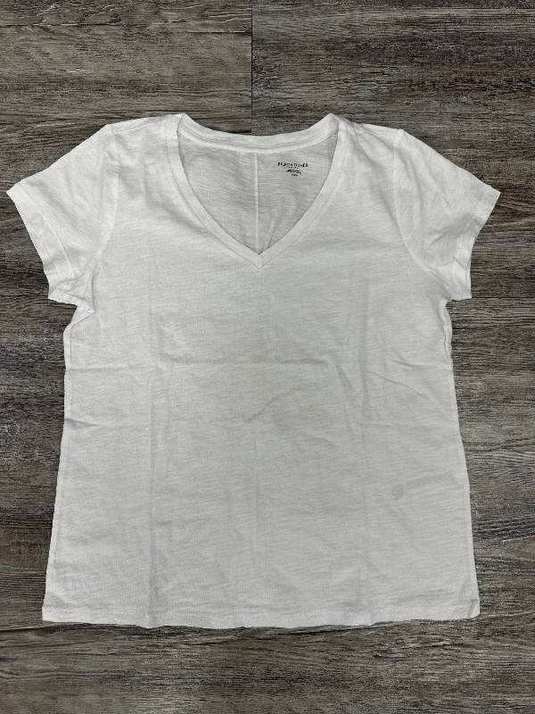 Top Short Sleeve Basic By Eileen Fisher In White, Size: Sp Youthful Men's Anime