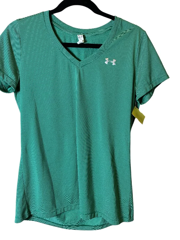 Athletic Top Short Sleeve By Under Armour In Green, Size: M Tailored