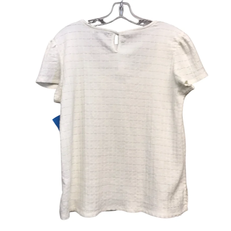 Top Ss By Lovetrend In Ivory, Size:L Sleek Men's Contemporary 