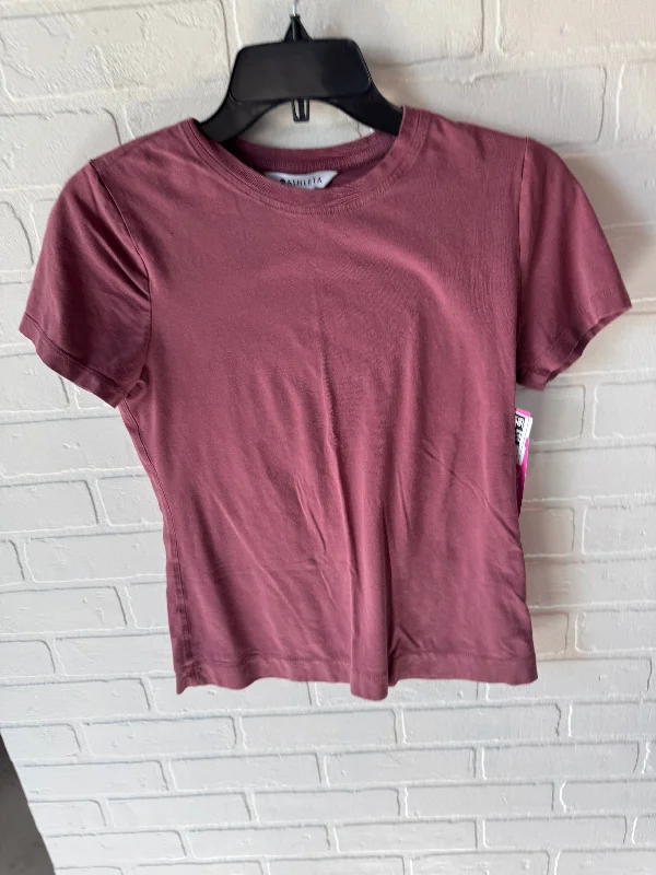 Athletic Top Short Sleeve By Athleta In Pink, Size: Xs Organic