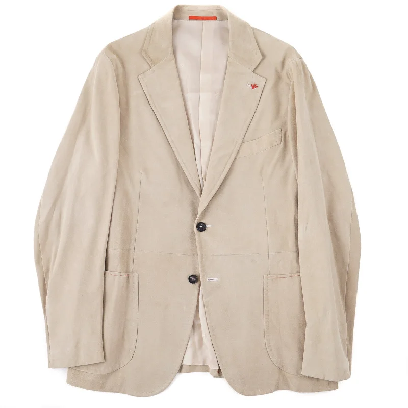 Isaia Soft Lamb Suede Leather Blazer