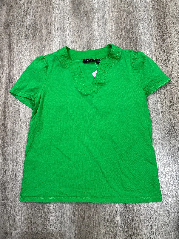 Top Short Sleeve By Rafaella In Green, Size: M Stylish Men's Neon