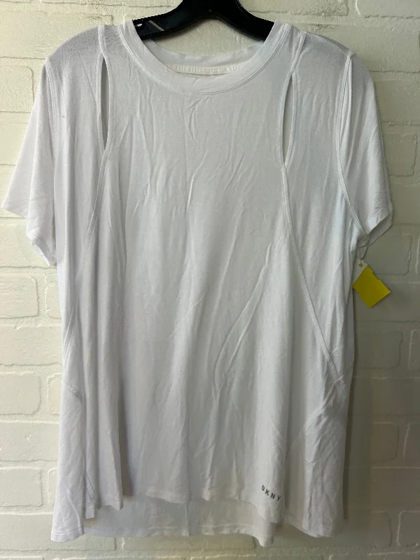 Athletic Top Short Sleeve By Dkny In White, Size: L Sophisticated Men's 