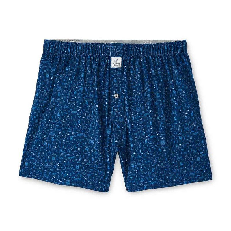 Peter Millar Badlands Bluff Performance Boxers - Navy