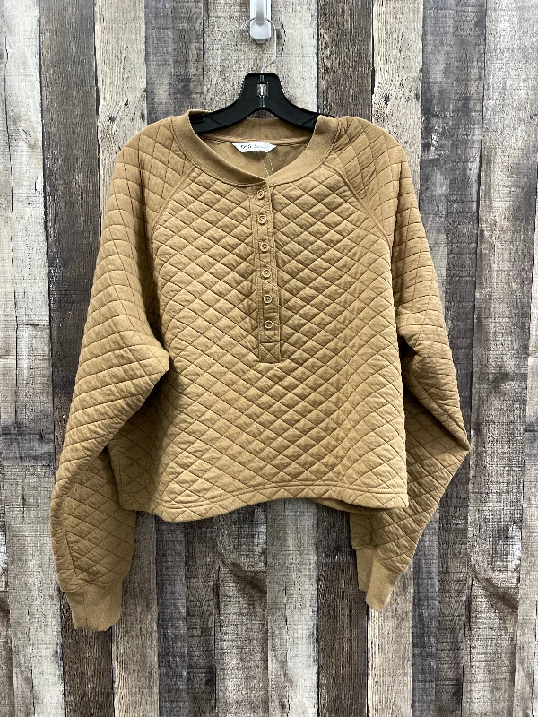 Top Long Sleeve By Dsg Outerwear In Tan, Size: Xl