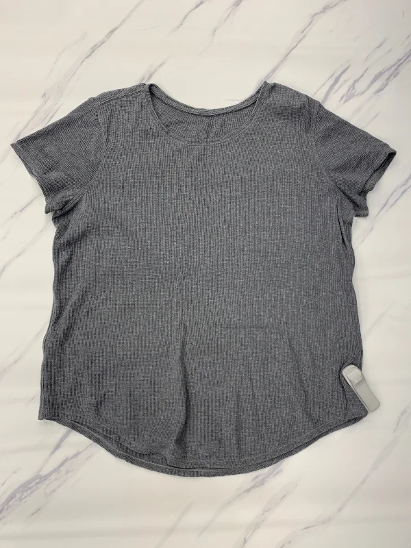 Athletic Top Short Sleeve By Lululemon In Grey, Size: 8 Sophisticated Men's 