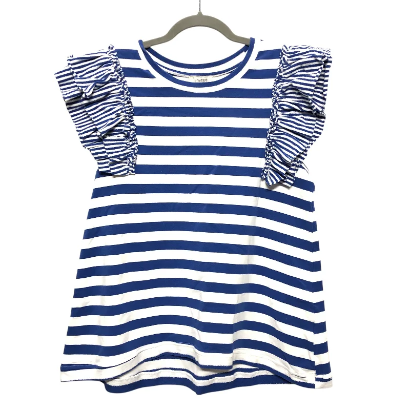 Top Ss By Umgee In Blue & White, Size:S Luxurious Men's High