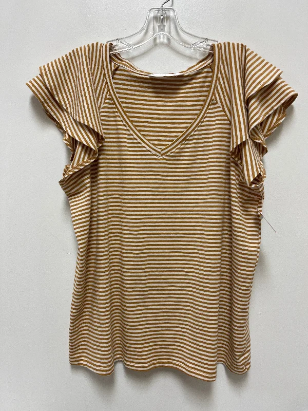 Top Short Sleeve By Lc Lauren Conrad In Yellow, Size: L Bohemian Men's Free