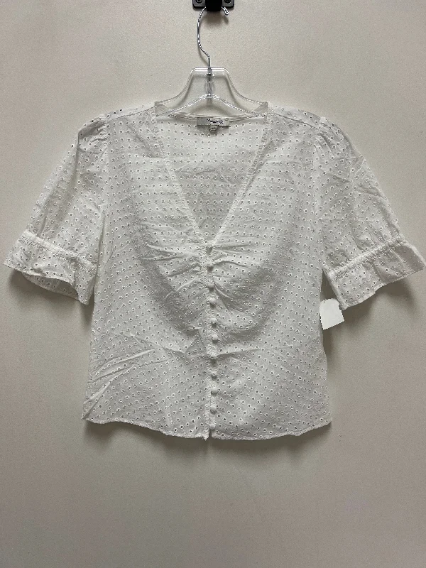 Top Short Sleeve By Madewell In White, Size: S Masculine Men's Thick