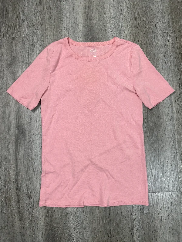 Top Short Sleeve Basic By J. Crew In Pink, Size: M Hip Men's Retro