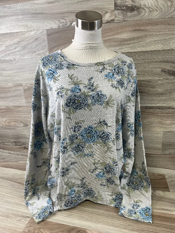 Top Long Sleeve By Loft In Floral Print, Size: Xl