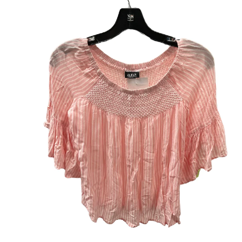 Top Short Sleeve By Ana In Pink, Size: Xs Cool Men's Distressed