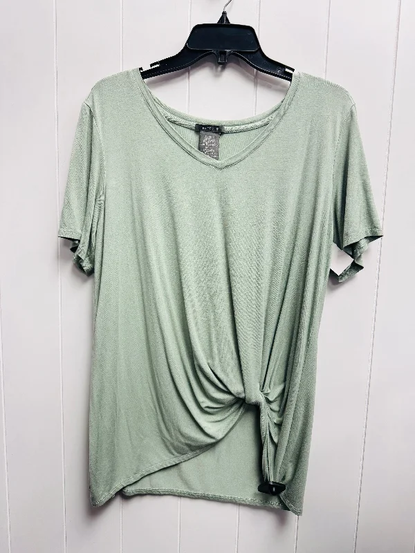 Top Short Sleeve By Matty M In Green, Size: Xl Casual Men's Japanese 