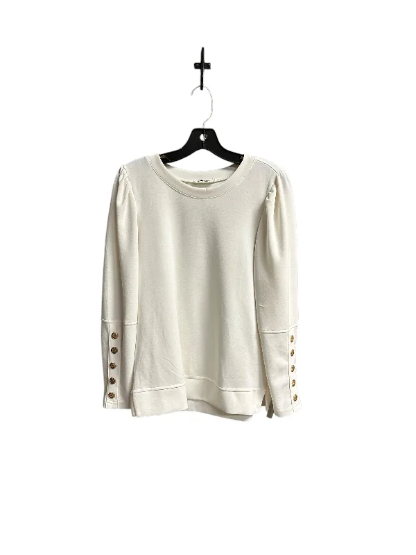 Top Long Sleeve By Cable And Gauge In White, Size: M