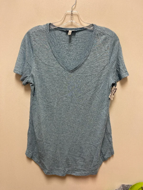 Top Short Sleeve Basic By Jessica Simpson In Blue, Size: M Stylish Men's Tropical 