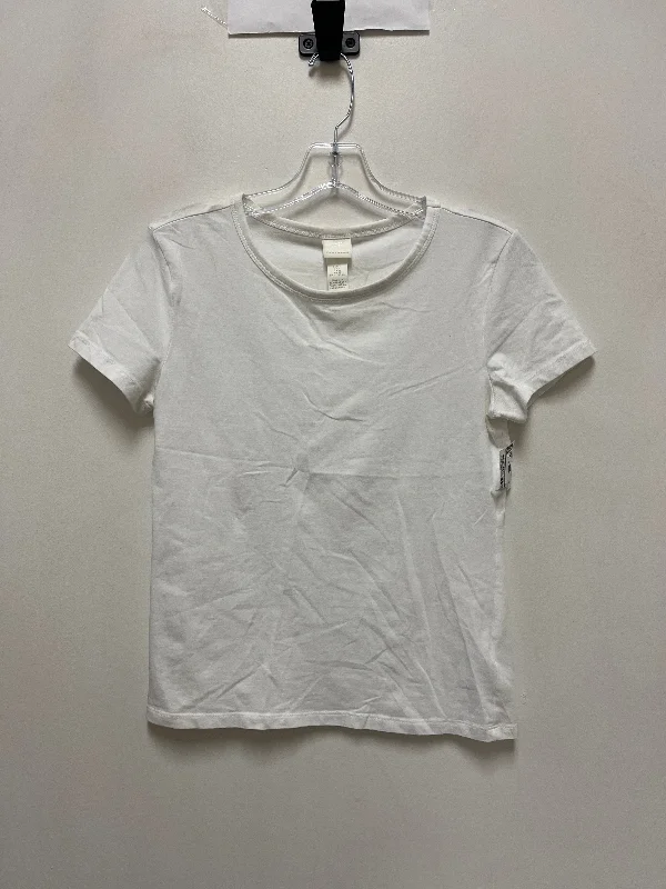 Top Short Sleeve By H&m In White, Size: M