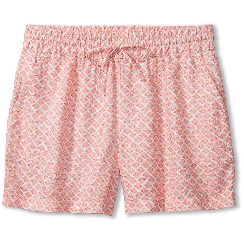 Tommy Bahama Women's 5-Inch Summering Shells HR Easy Linen Shorts - Pure Coral