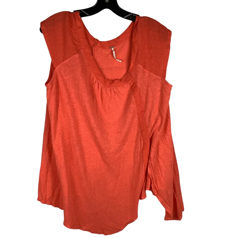 Top Short Sleeve By Free People In Orange, Size: S