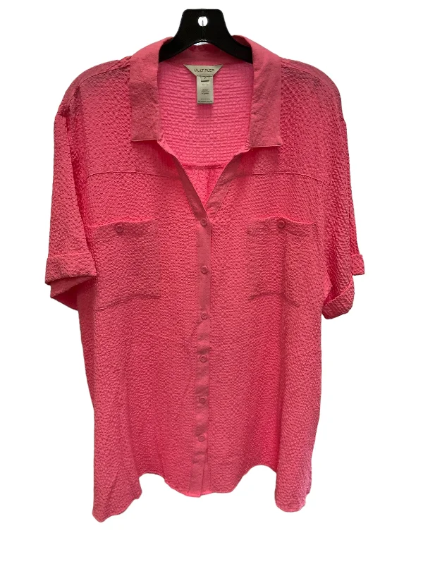 Top Short Sleeve By Multiples In Pink, Size: 2x Cozy Men's Sherpa