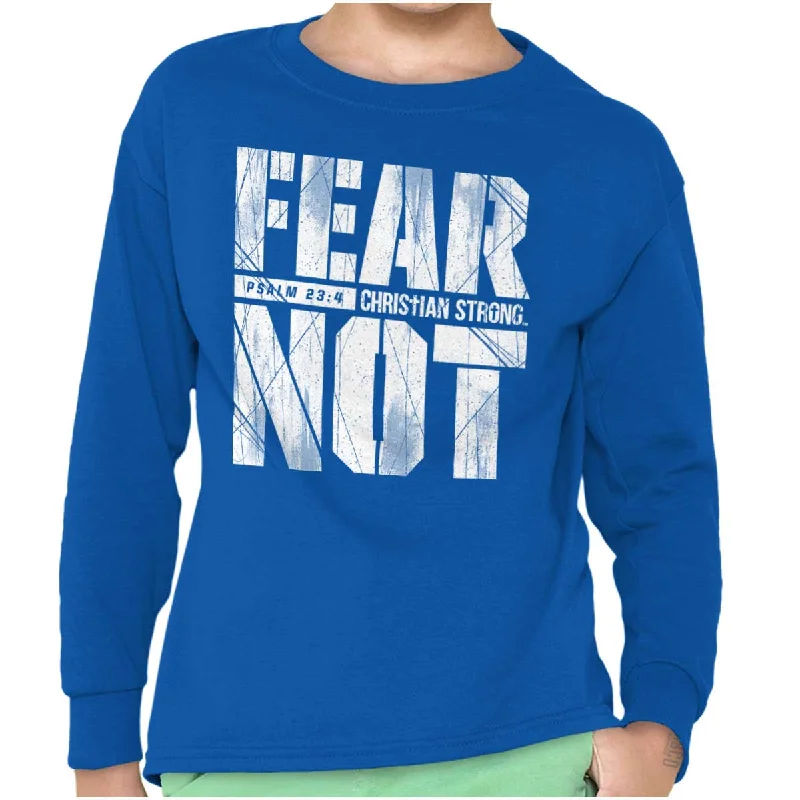 Fear Not Psalm 23:4 Youth Long Sleeve T Shirt