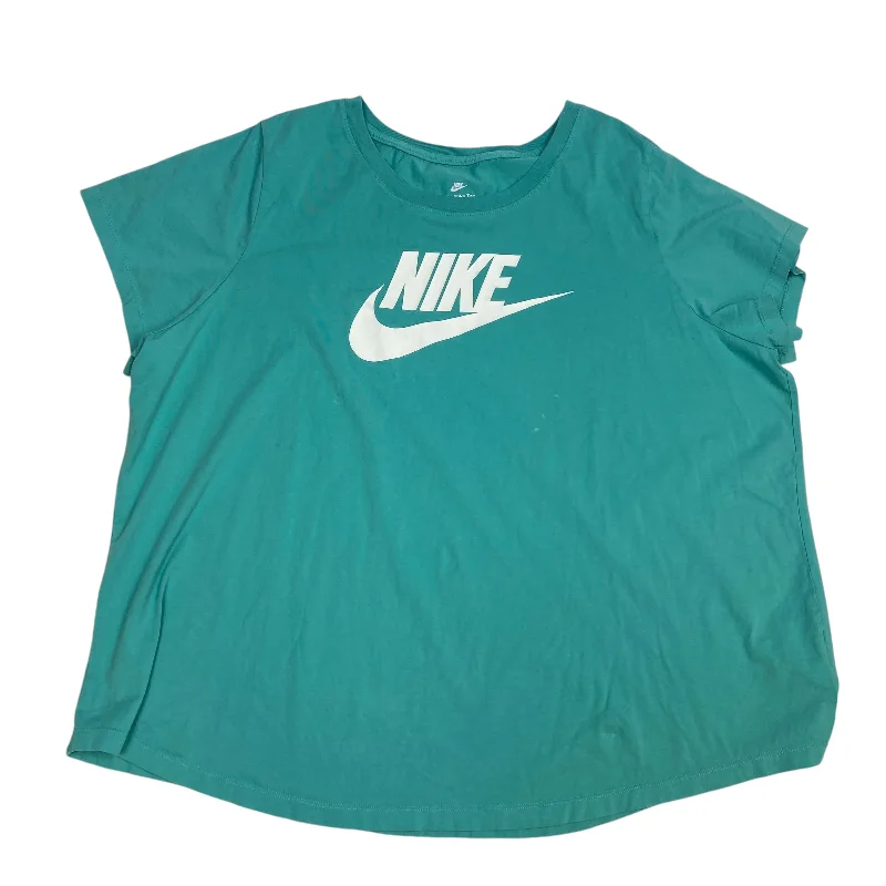 Athletic Top Short Sleeve By Nike In Green, Size: 3x Practical Men's Multi