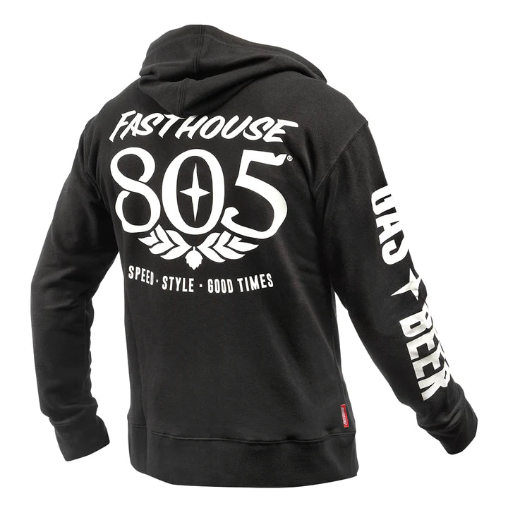 805 Hooded Zip Up - Black