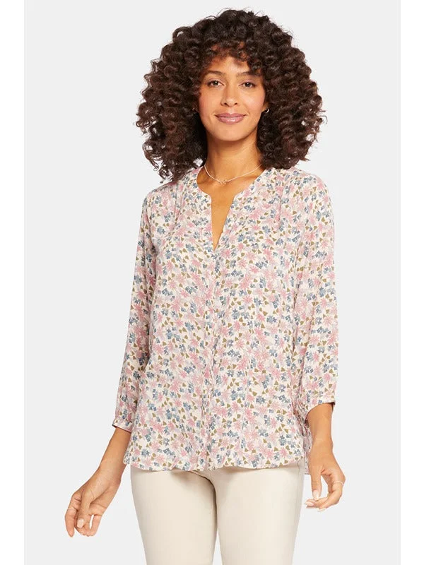 Floral Pintuck Blouse - Harlowe Hill