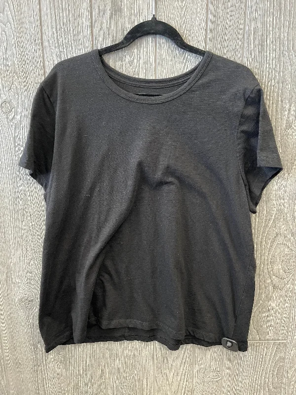 Top Short Sleeve Basic By Time And Tru In Black, Size: 3x Trendy Men's Oversized