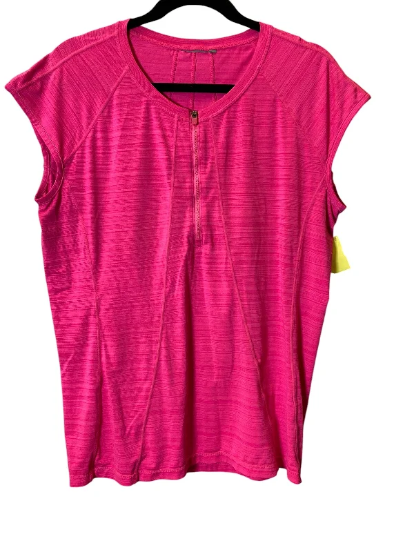 Athletic Top Short Sleeve By Clothes Mentor In Pink, Size: Xl Casual Men's Loose